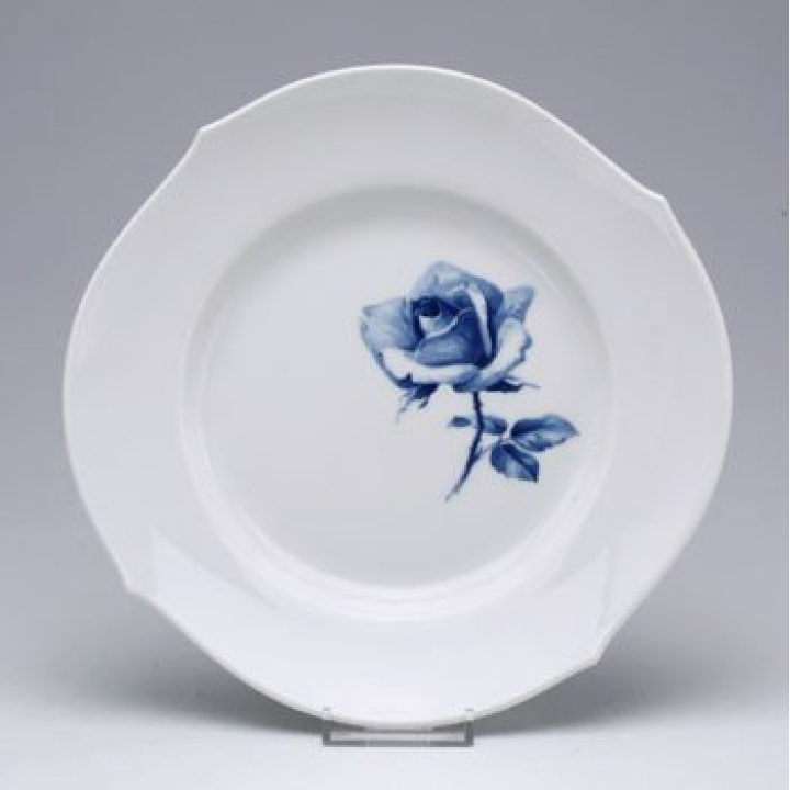 【倉庫取り寄せ商品】マイセン 青いバラAquatinta-Rose プレート22.5cm 750501-28472