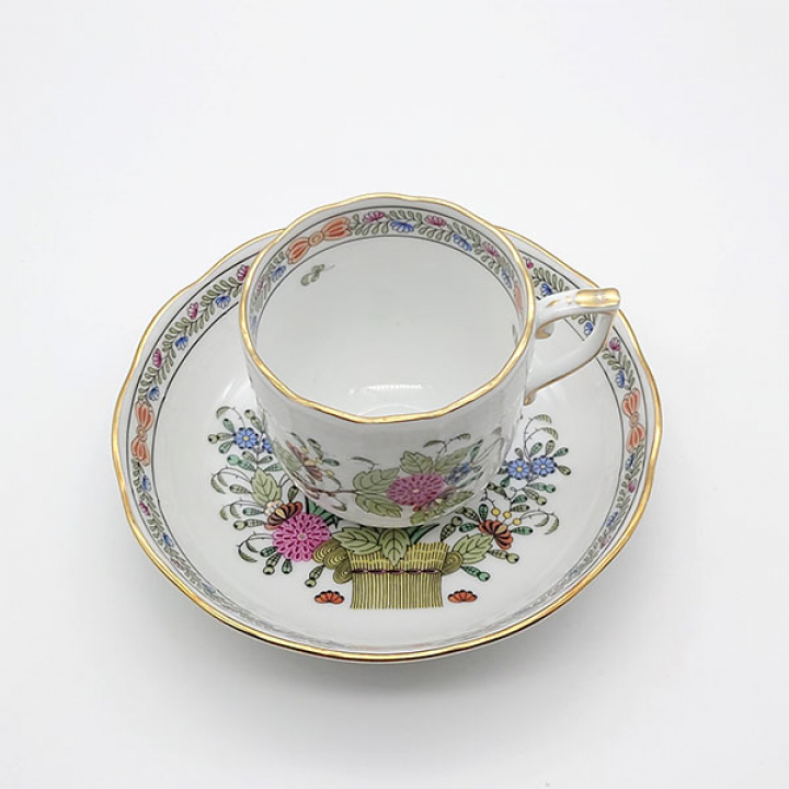 【店舗取り寄せ商品】ヘレンド インドの華多彩色 コーヒーカップ&ソーサー FD-0707-0-00