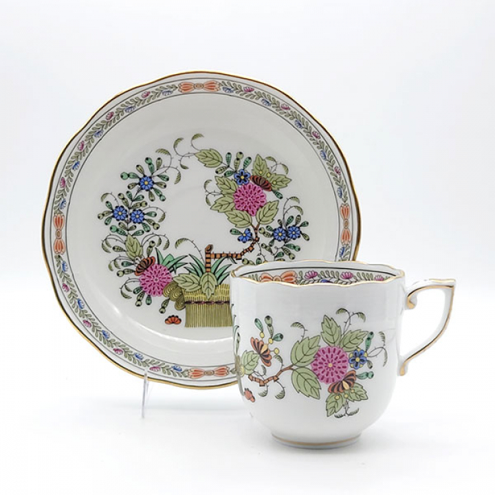【店舗取り寄せ商品】ヘレンド インドの華多彩色 コーヒーカップ&ソーサー FD-0707-0-00