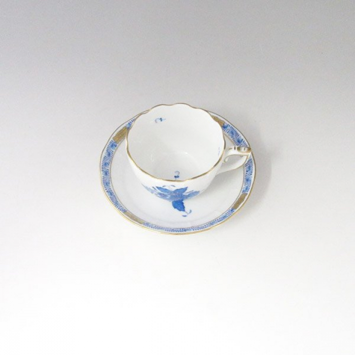 【倉庫取り寄せ商品】ヘレンド アポニーブルー モカカップ&ソーサー AB-0711-0-00