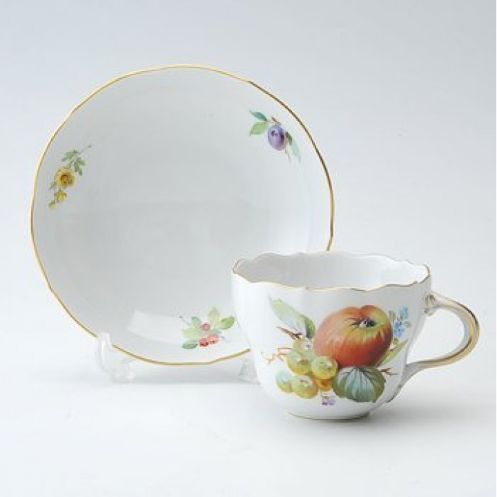 【納期:最長1年】マイセン フルーツ コーヒーカップ&ソーサー 240210-00582