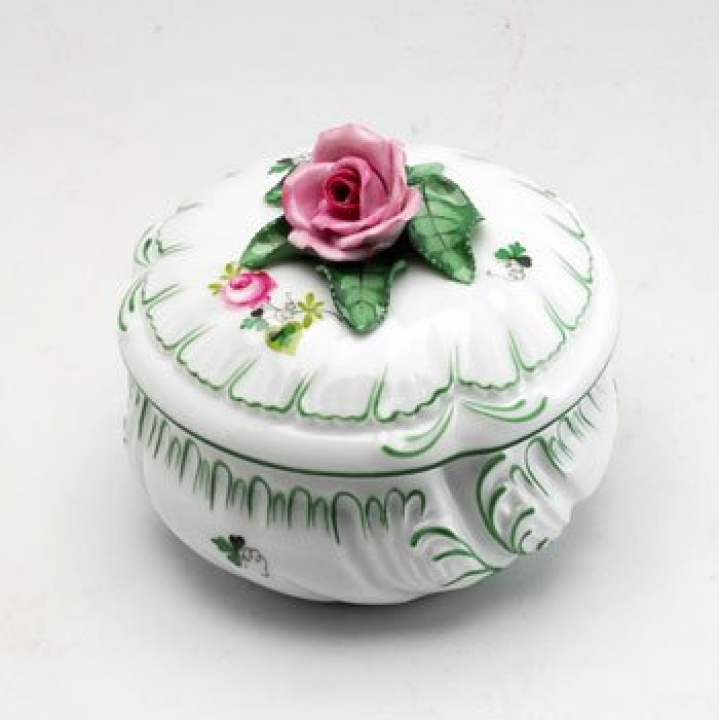 【倉庫取り寄せ商品】ヘレンド ウィーンの薔薇 ボンボニエール VRH-6035